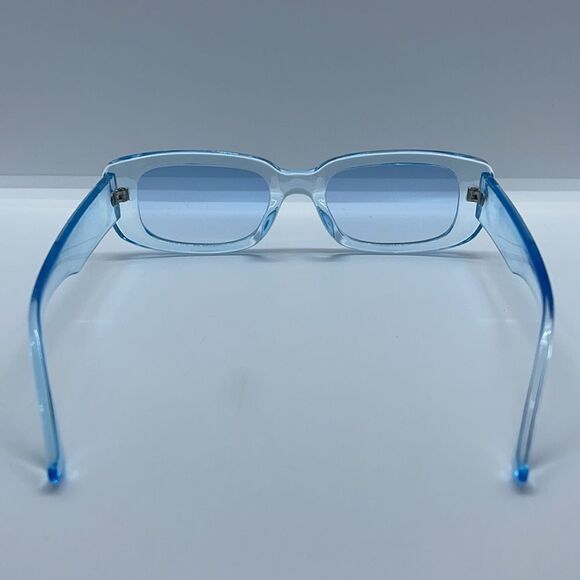 NWT Clear Blue Vintage Rectangle Sunglasses 90s - Picture 7 of 9